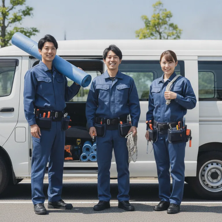 屋根のシート掛け のチーム: 尾道